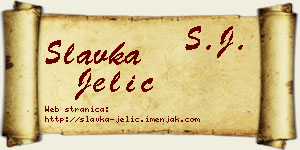 Slavka Jelić vizit kartica